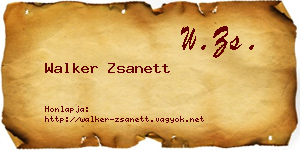 Walker Zsanett névjegykártya