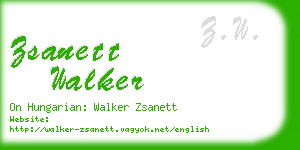 zsanett walker business card